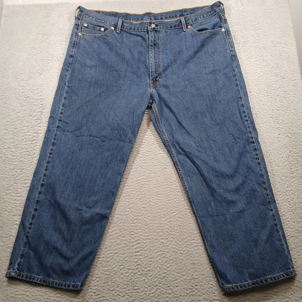 Levi's 550 Relaxed Fit Tapered Leg‎ Jeans Mens 50x30 Medium Wash Blue Denim EUC